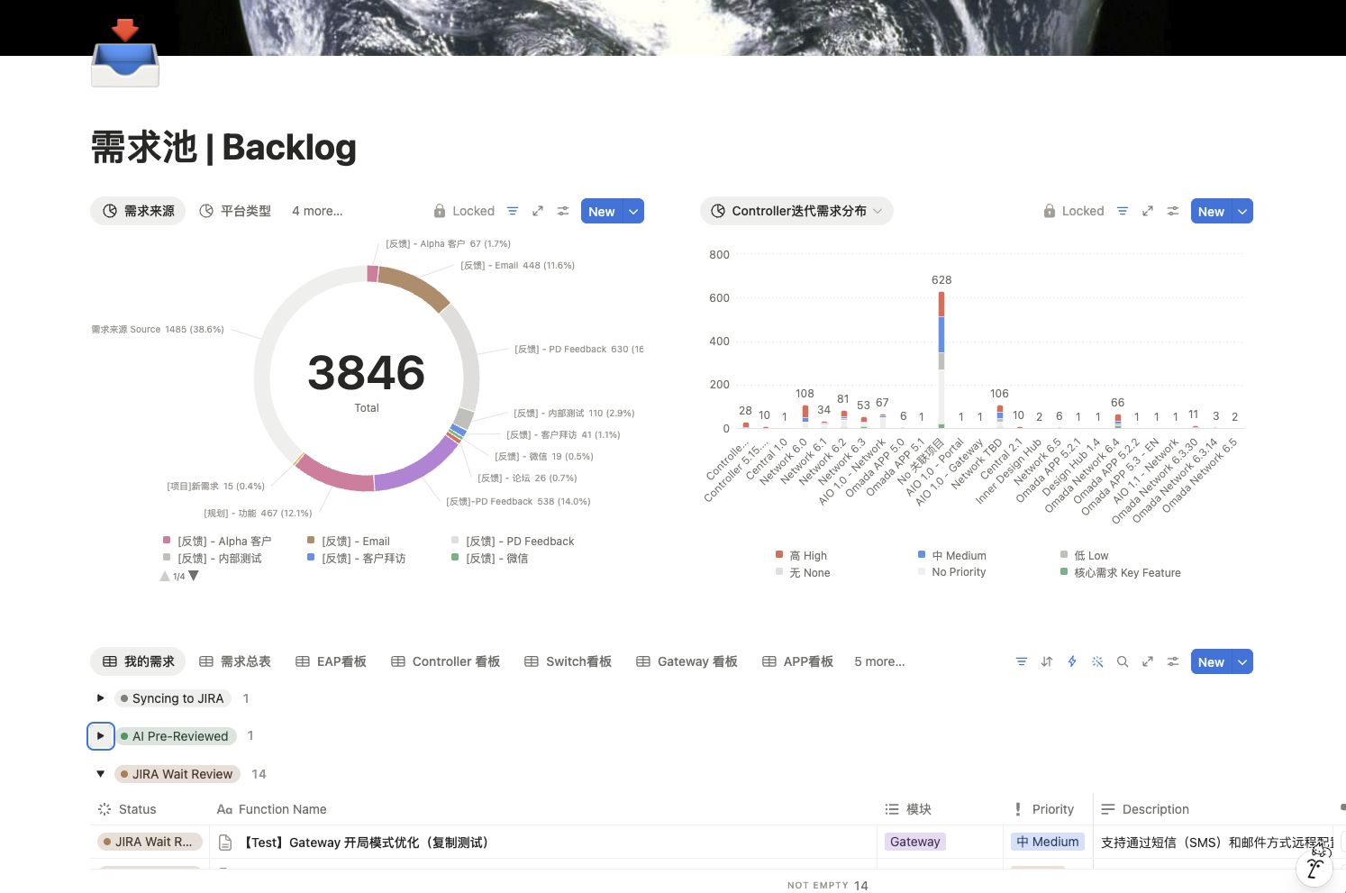 Backlog 数据库截图